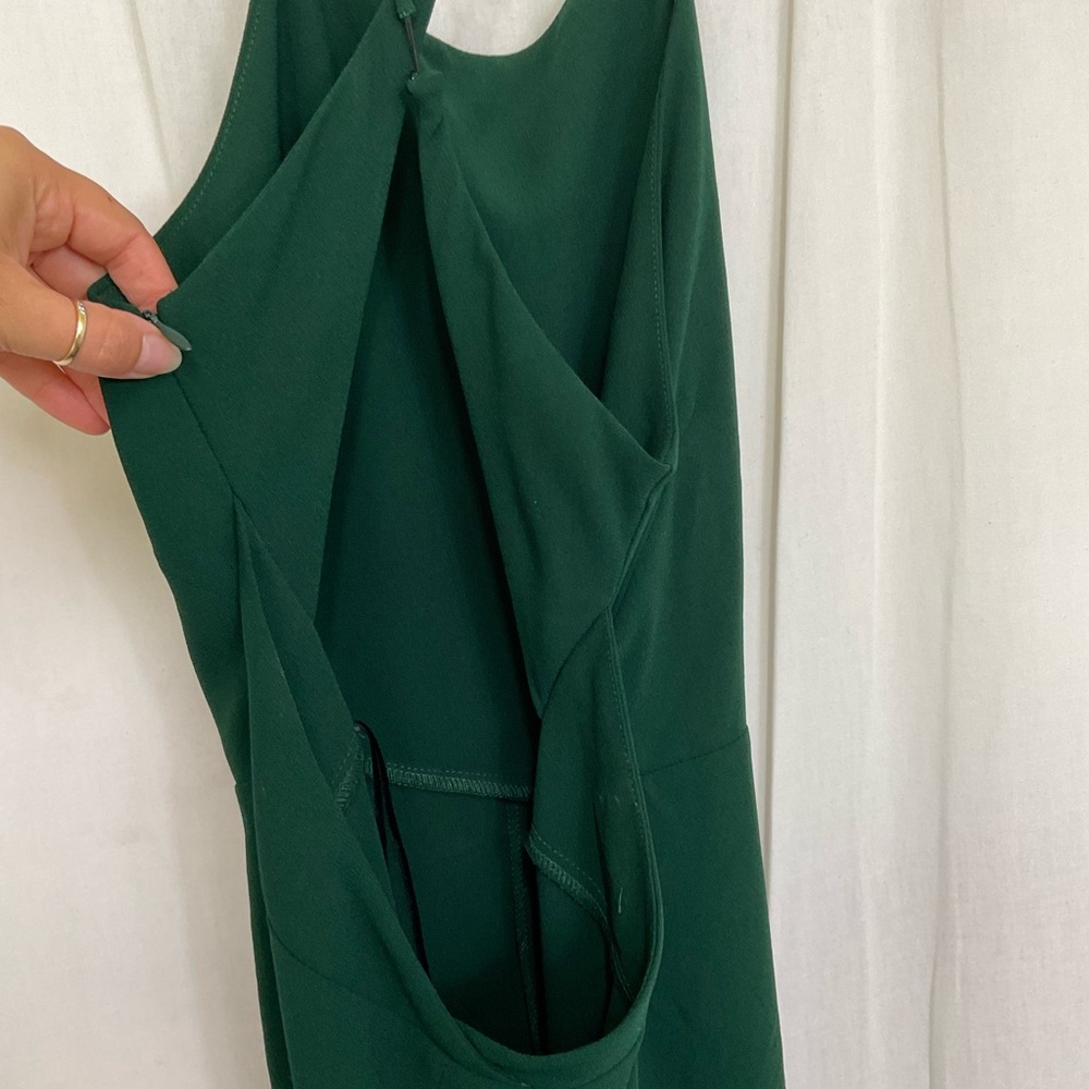 NEW Zara Green Open Back Side Zip Sleeveless Wide Leg Jumpsuit Size S - Picture 6 of 17